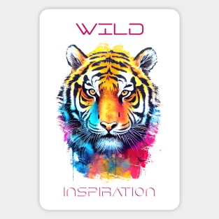 Tiger Wild Nature Animal Colors Art Painting Magnet